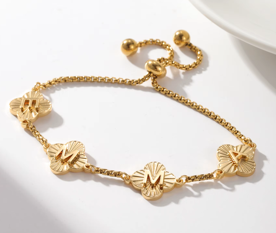 Florrie Personalised Clover Bracelet