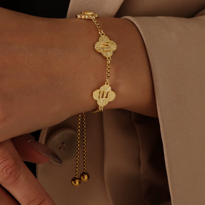 Florrie Personalised Clover Bracelet