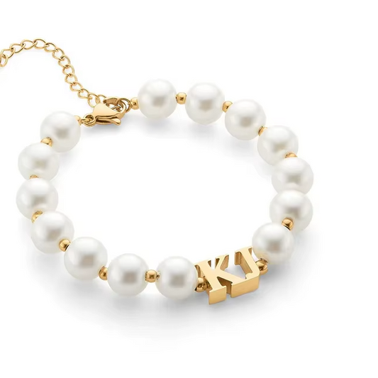 Felicity Personalised Initials Pearl Bracelet