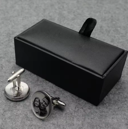 Custom Personalised Cufflinks - Silver